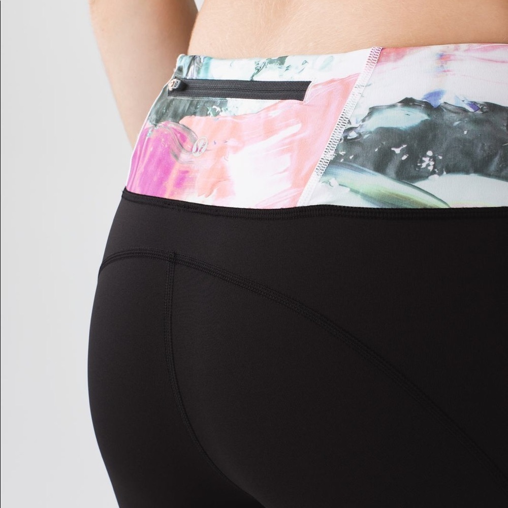Rare! Lululemon Pace Pusher Crop Black Pigment Wave 6 - Picture 3 of 9